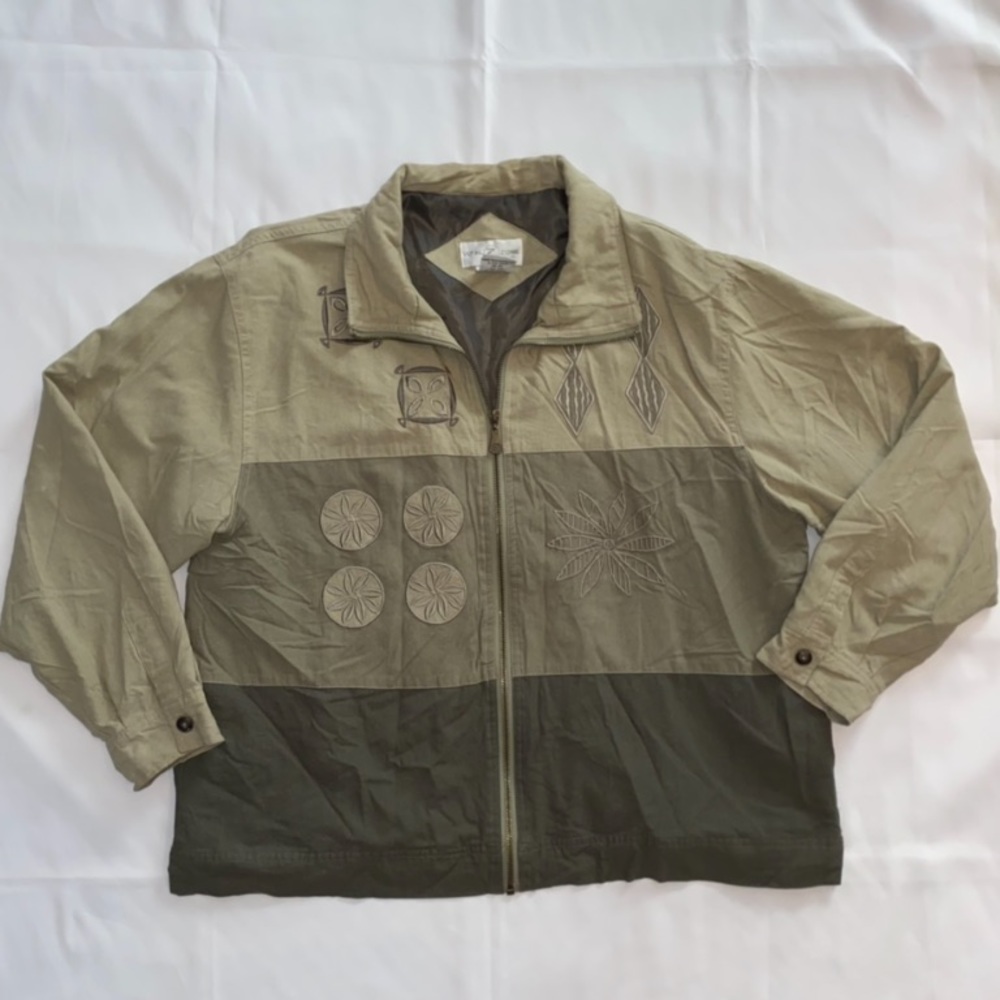 Vintage Vital Zone Patterned Silk Jacket